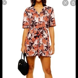 Topshop Tropical print romper